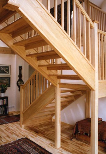 Ash Open Riser Staircase
