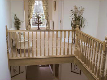 American White Oak Cut String Staircase