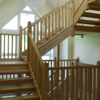 Open Riser Ash Staircase