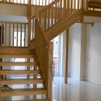 Open Riser Ash Staircase