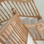 Softwood Staircase with Oak Turned Balustrading