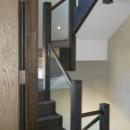 Stained Oak with Glass Balustrading