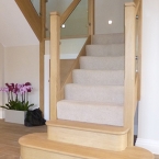 Oak Stairs with Glass Detail