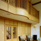 Oak Panelling and Curved Balustrading