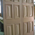 Sapele Doors with Special Raised Panels & Bolection Moulds
